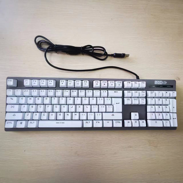 USB Wired Mechanical Keyboard Waterproof 104 Keys with RGB Colorful Backlit Light Gaming Keyboard